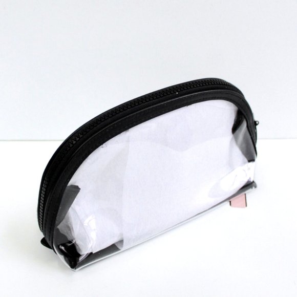 Victoria's Secret Clear Sparkle Confetti Zip Cosmetic Makeup Case Pouch Bag - Picture 4 of 5